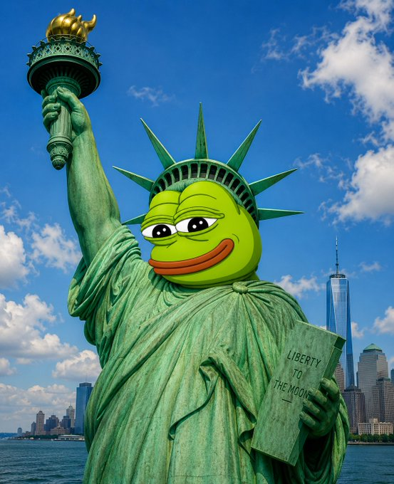 Pepe Statue of Liberty